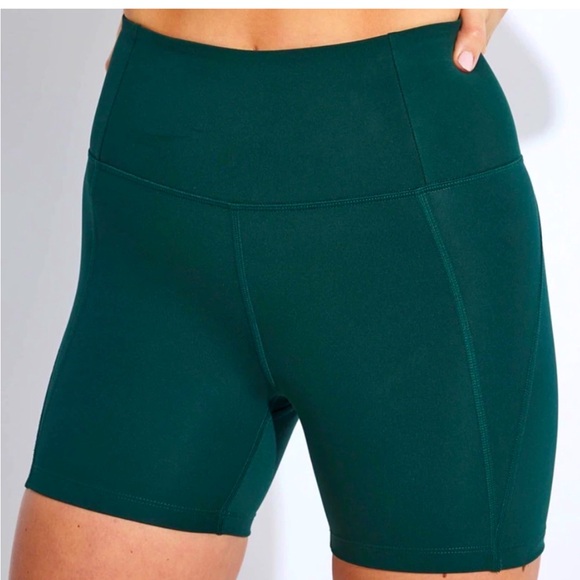girlfriend collective Pants - Girlfriend‎ Collective Compressive High-Rise Bike Shorts – Moss Green Size XS